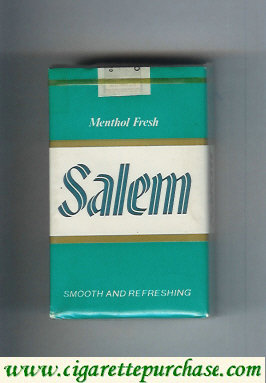 Salem Menthol Fresh green and white and green cigarettes soft box